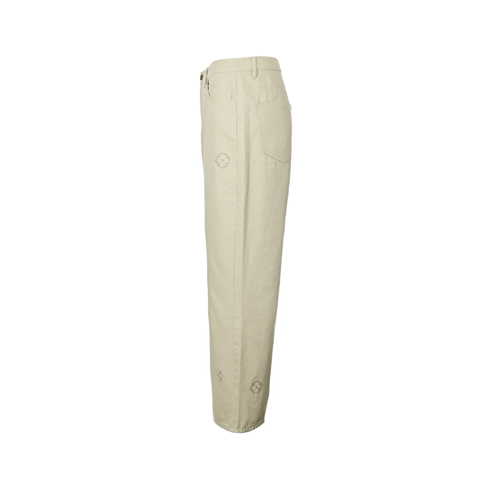 Louis Vuitton/Louis Vuitton Monogram signature jeans with front and back embroidery